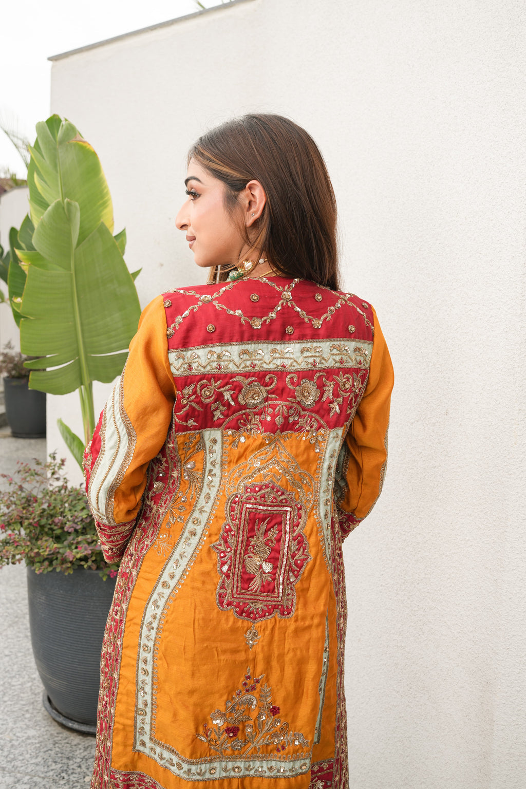 Royal Heritage Elephant Motif Jacket Set