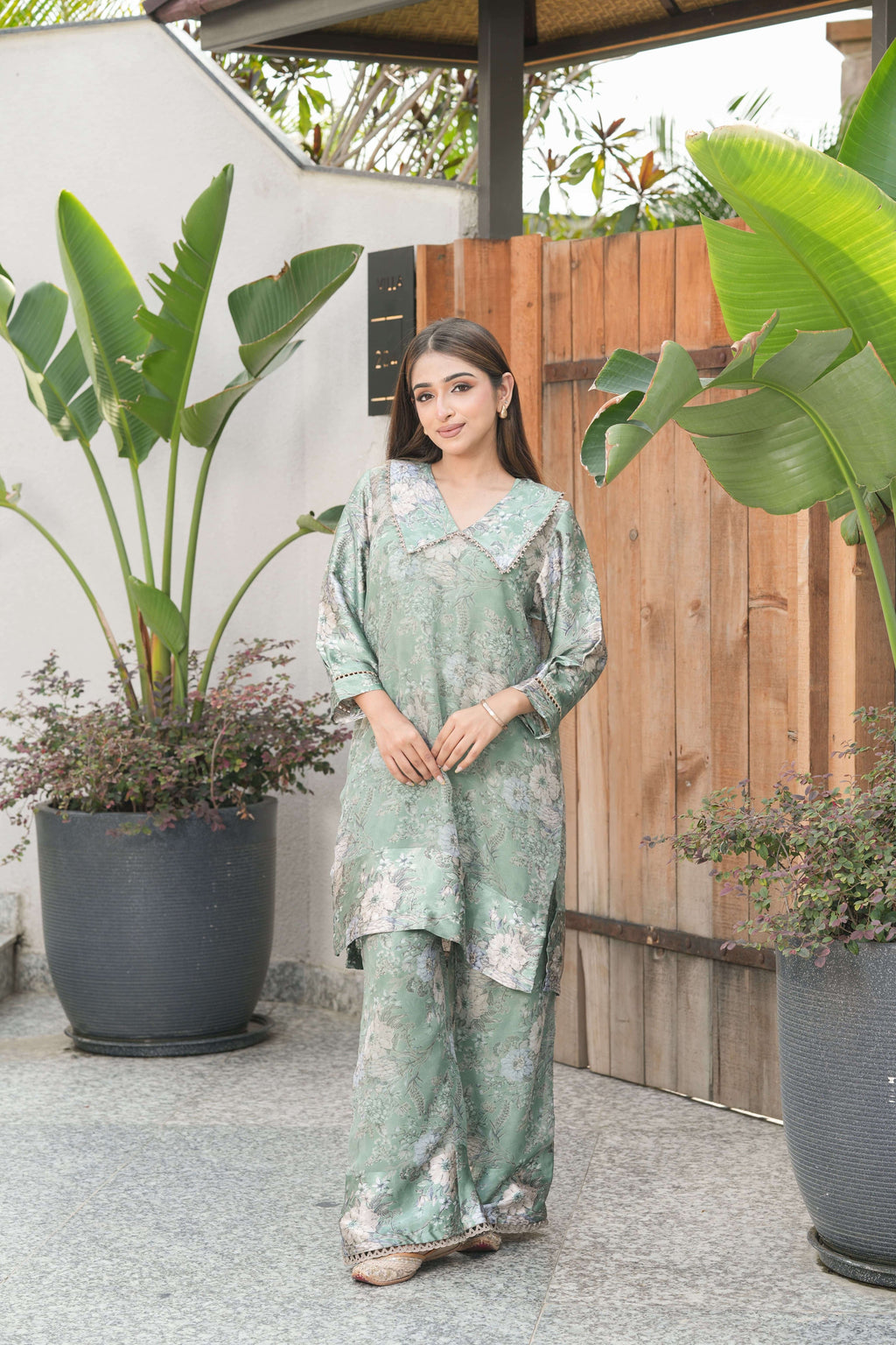 Mint Pastel Floral Co-ord Set