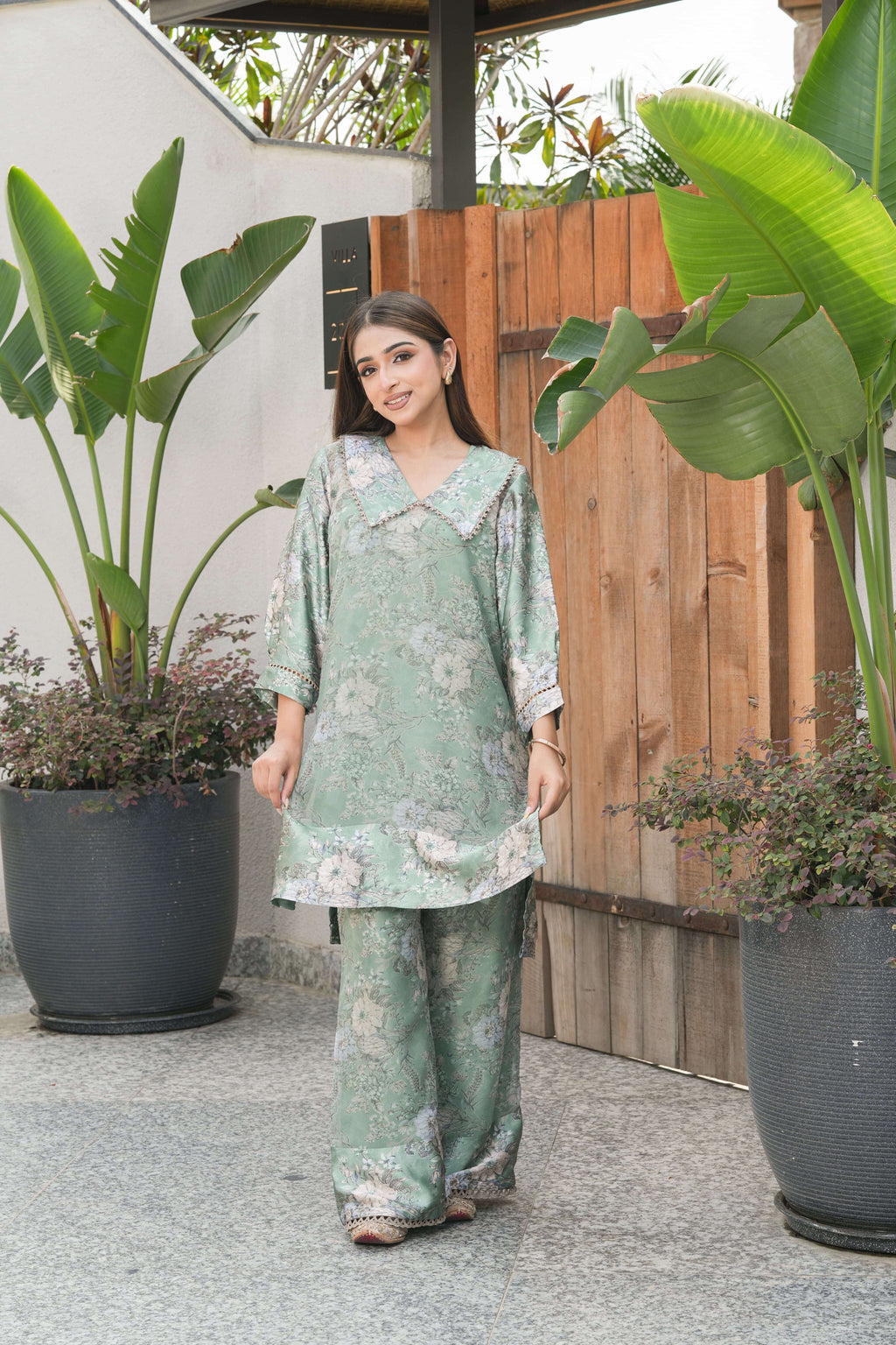 Mint Pastel Floral Co-ord Set