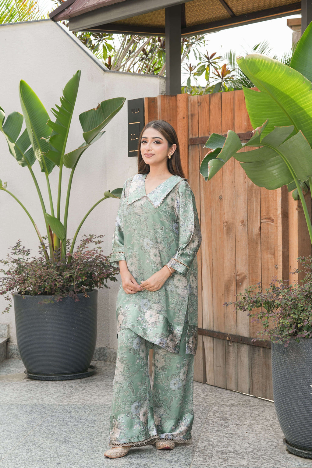 Mint Pastel Floral Co-ord Set