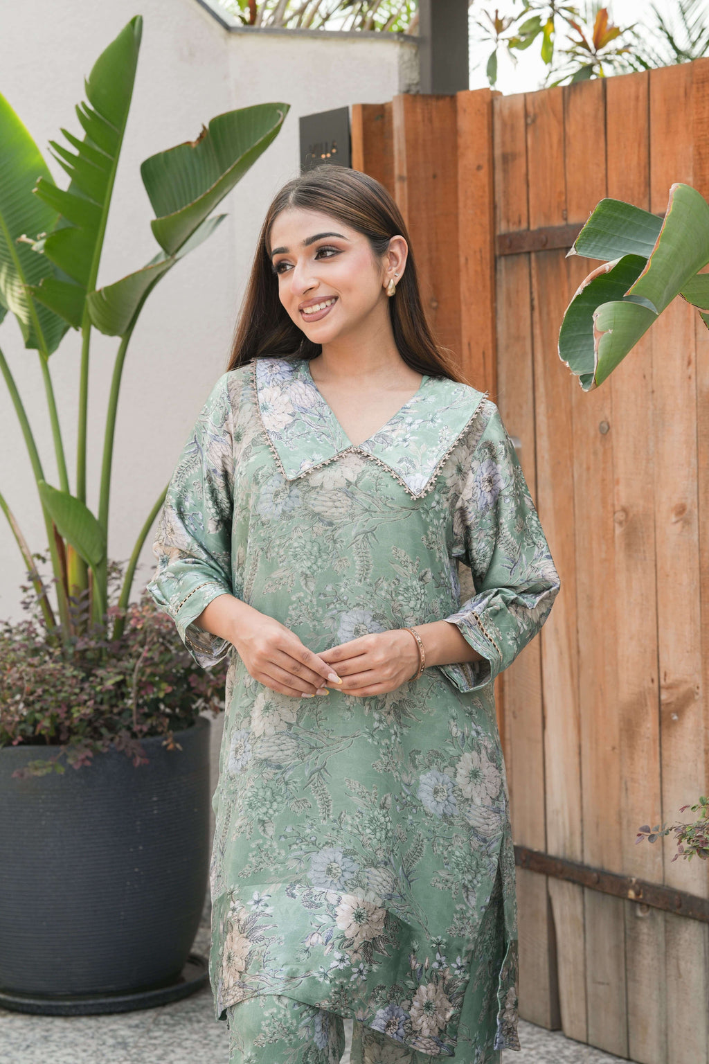 Mint Pastel Floral Co-ord Set