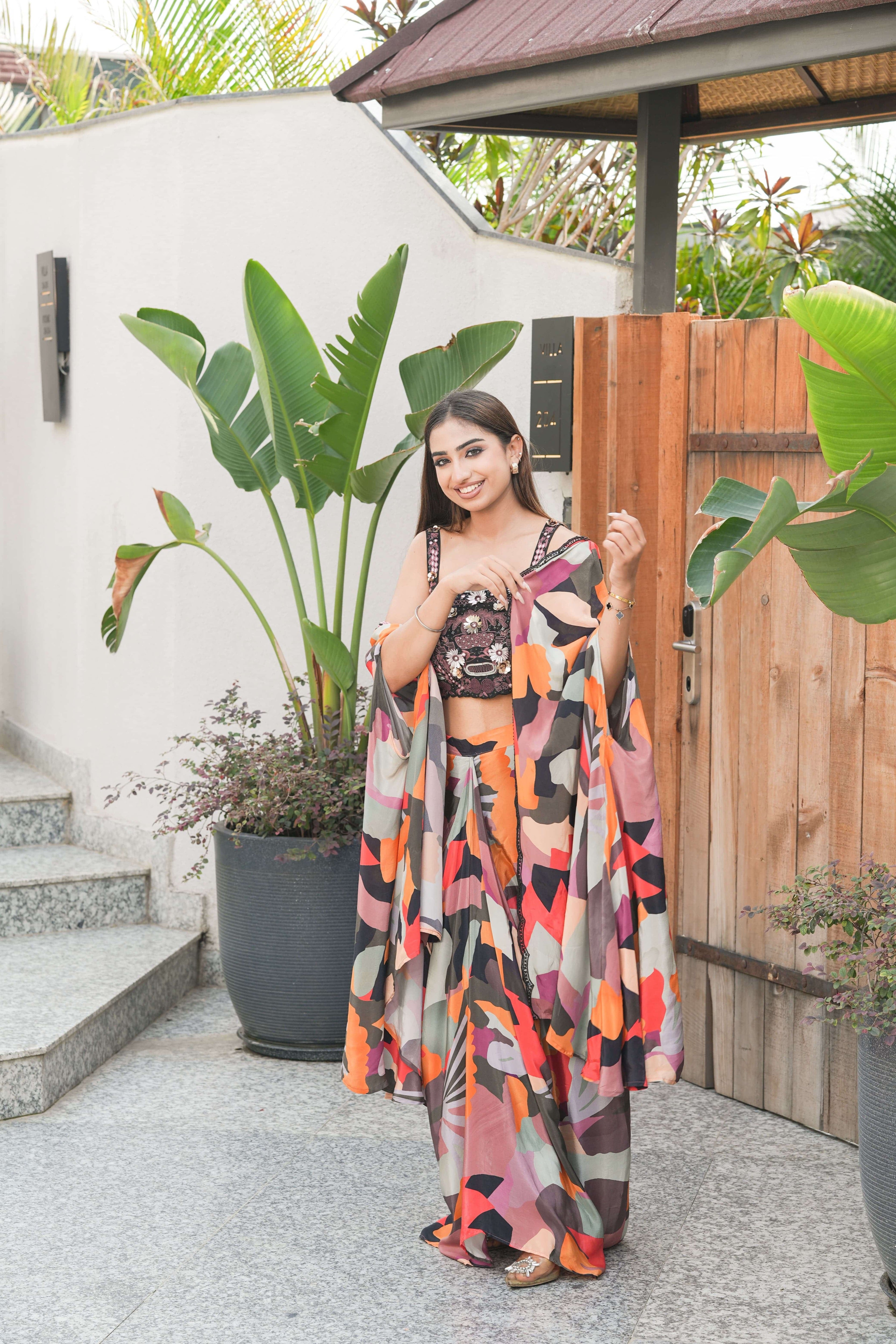 Kaleidoscope Abstract Kaftan Set