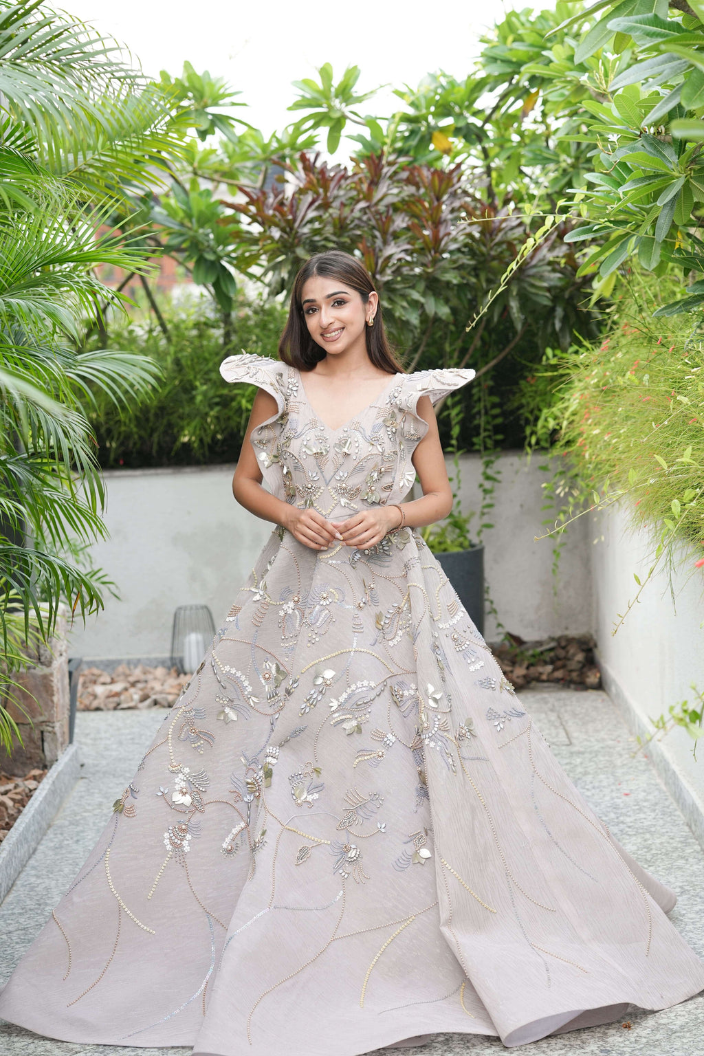 Pearl Silver Butterfly Gown