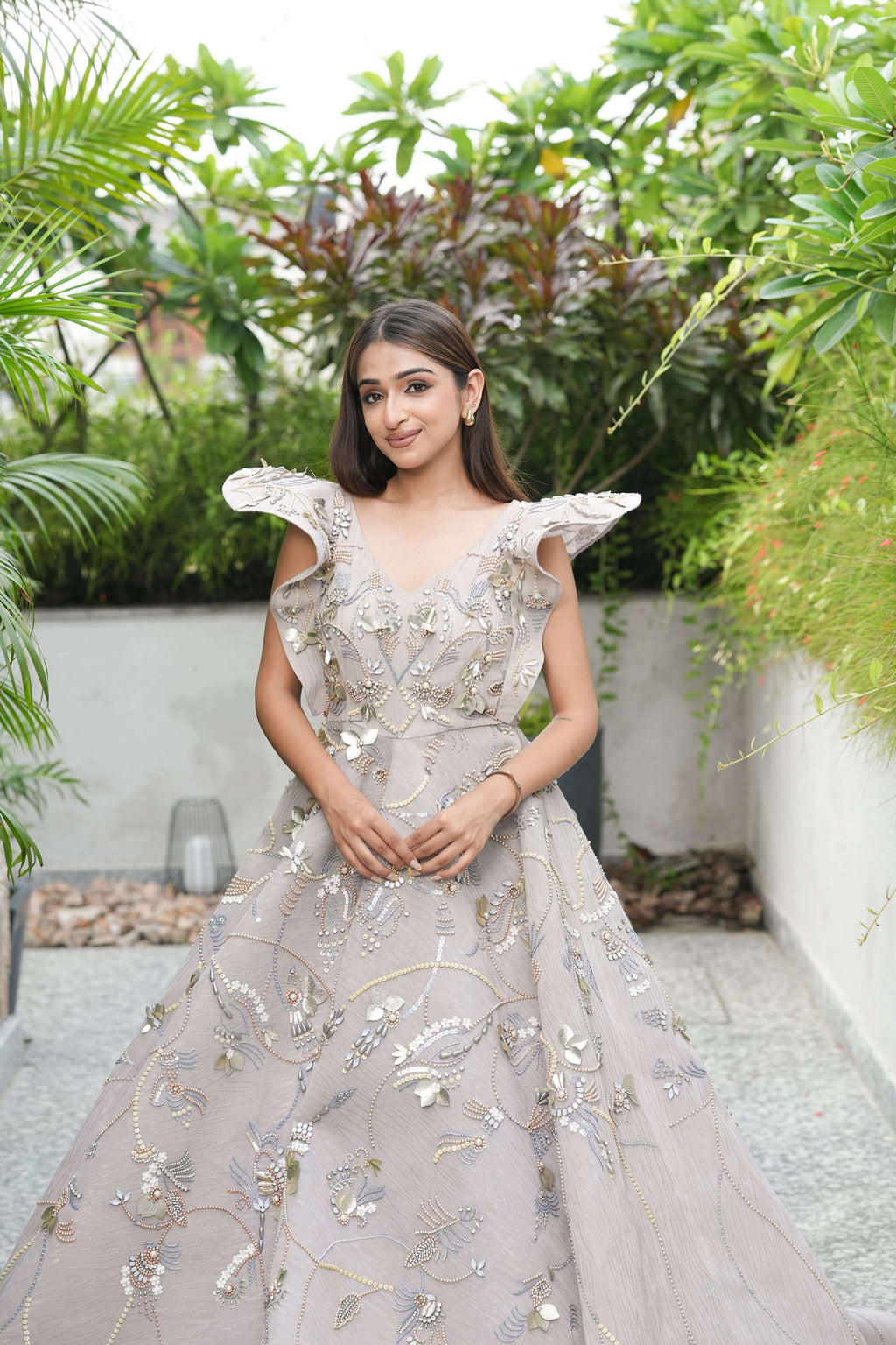 Pearl Silver Butterfly Gown